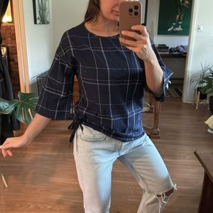 DOE & RAE | plaid blouse